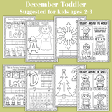Toddler December Workbook