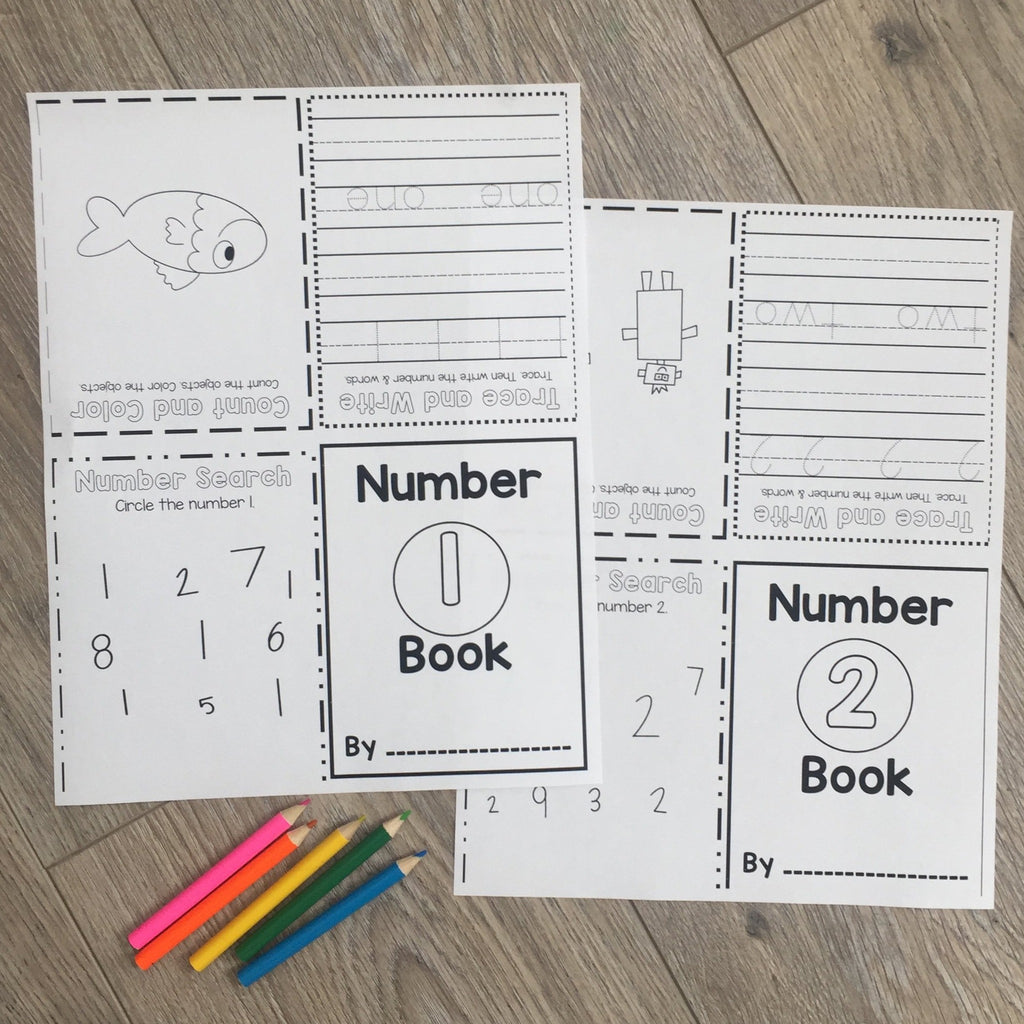 Foldable Alphabet & Number Books  - Digital Download