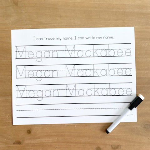 Trace your Name - Laminated