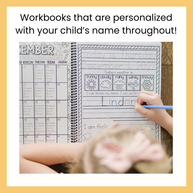 Toddler December Workbook