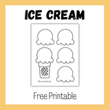 Ice Cream | FREE Printable