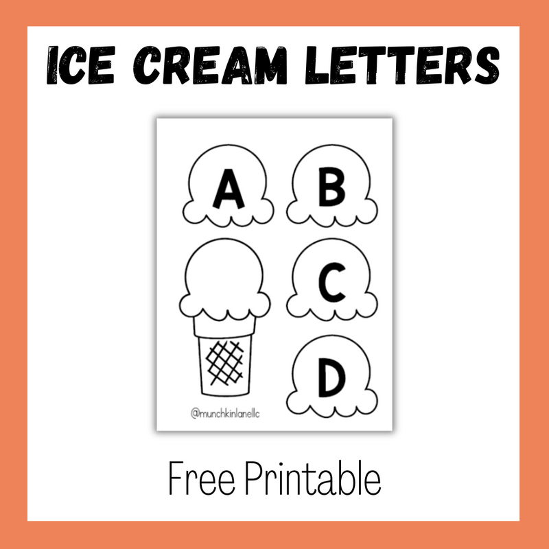 Ice Cream Letters | FREE Printable