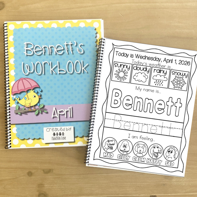 Toddler April Workbook