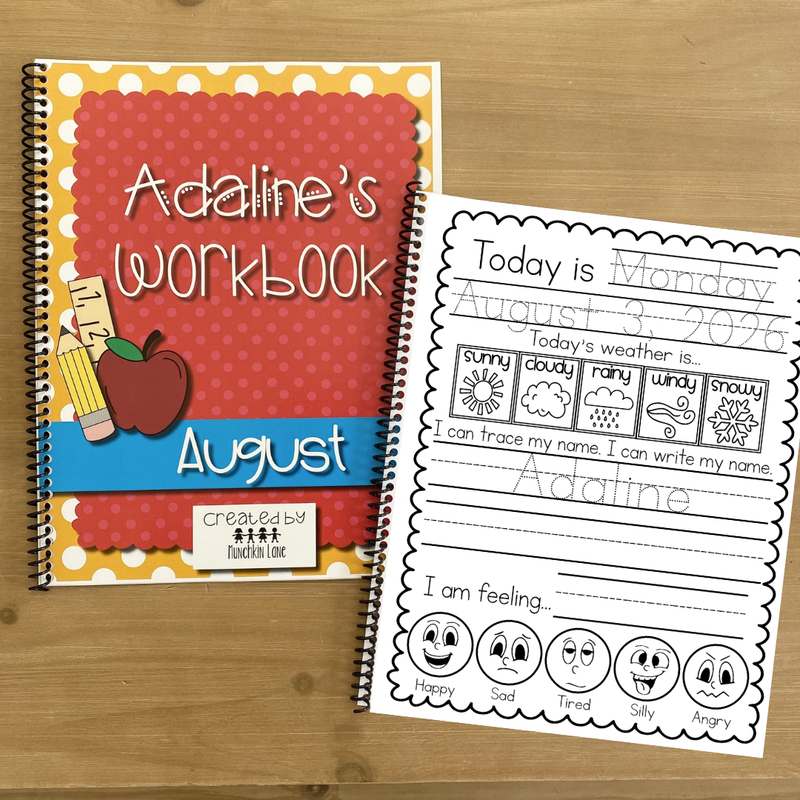 August Kindergarten Workbook (Ages 5-6)