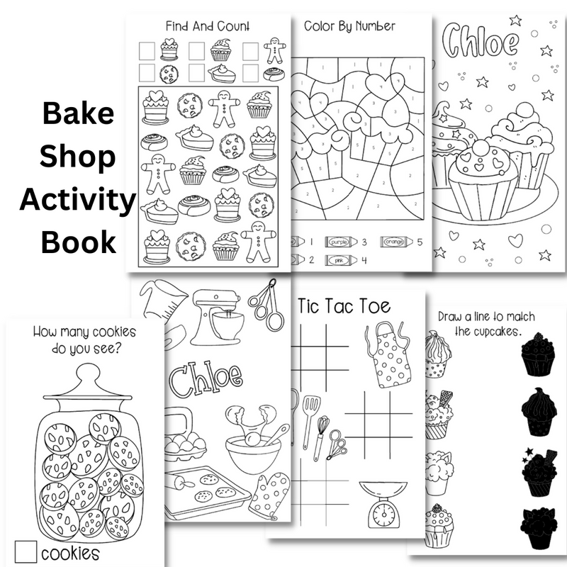 Personalized Activity Books- Bake Shop