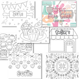 Large Personalized Bake Shop Color Book