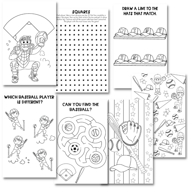 Activity Books- Baseball