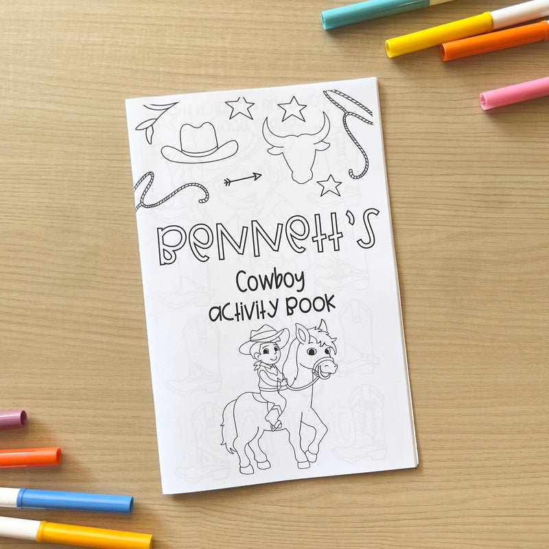 Personalized Activity Books- Cowboy
