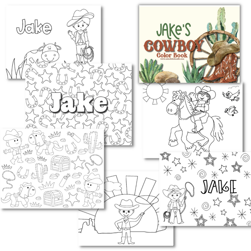 On The Go Cowboy Color Book