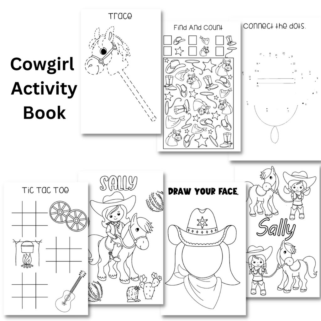 Personalized Activity Books- Cowgirl