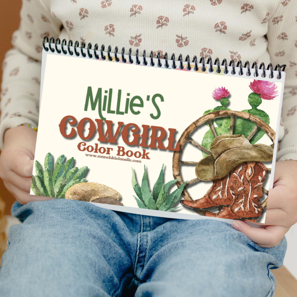 On The Go Cowgirl Color Book