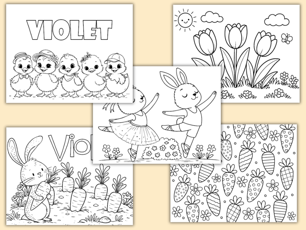 Large Personalized Easter Color Book