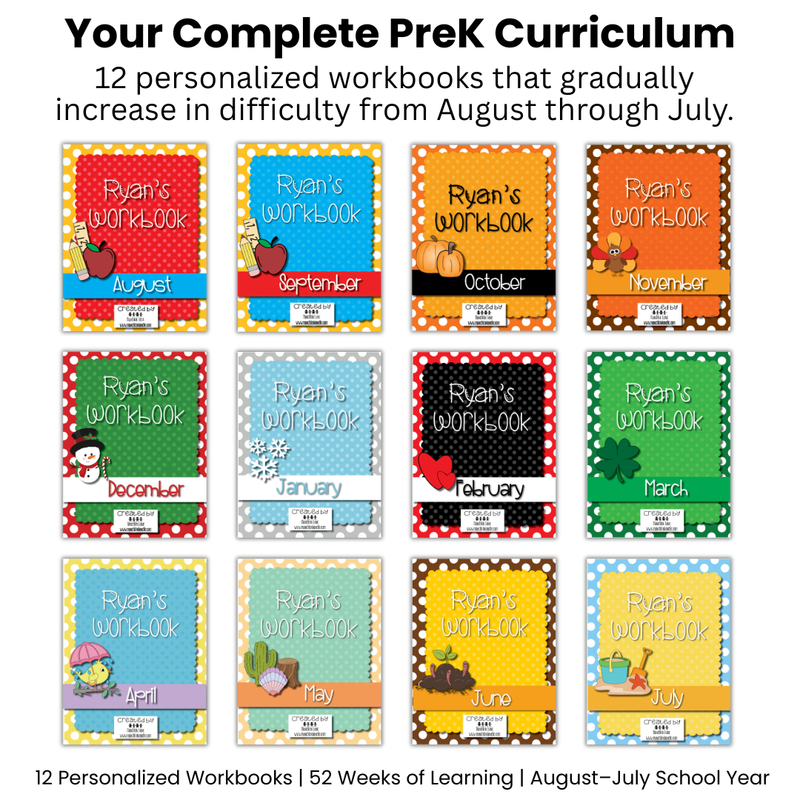 Full Year Pre-K Workbooks(Ages 4–5)