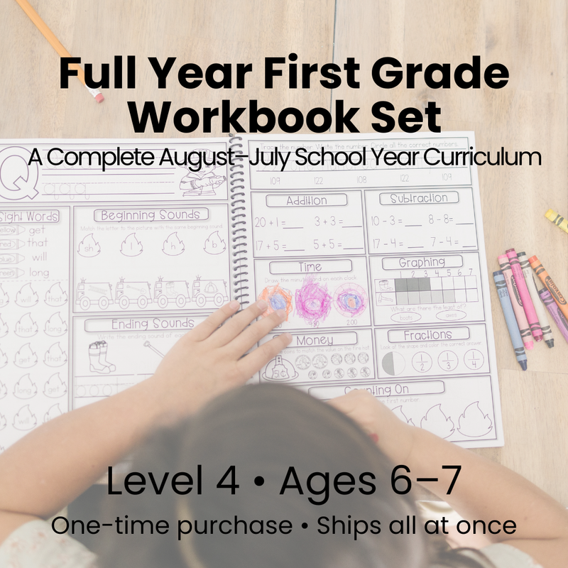 Full Year First Grade Workbooks (Ages 6-7)