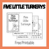 Five Little Turkeys | Free Printable