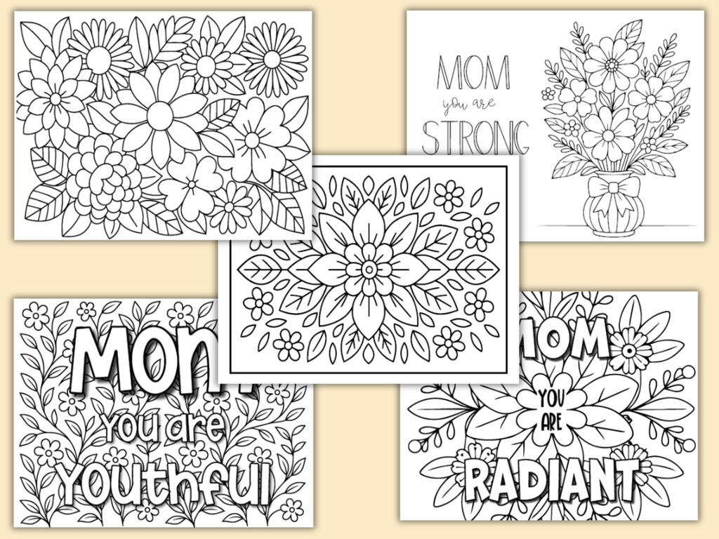 Large Personalized Floral Color Book