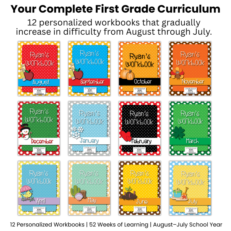 Full Year First Grade Workbooks (Ages 6-7)