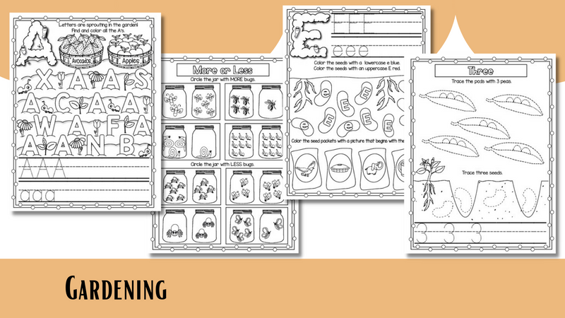 Garden Preschool Workbook Personalized