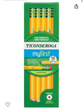 Ticonderoga My First Wood-Cased Pencils, Pre-Sharpened, 2 HB, Yellow, 12 Count