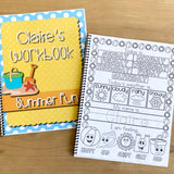 Summer Fun Preschool Workbook Personalized