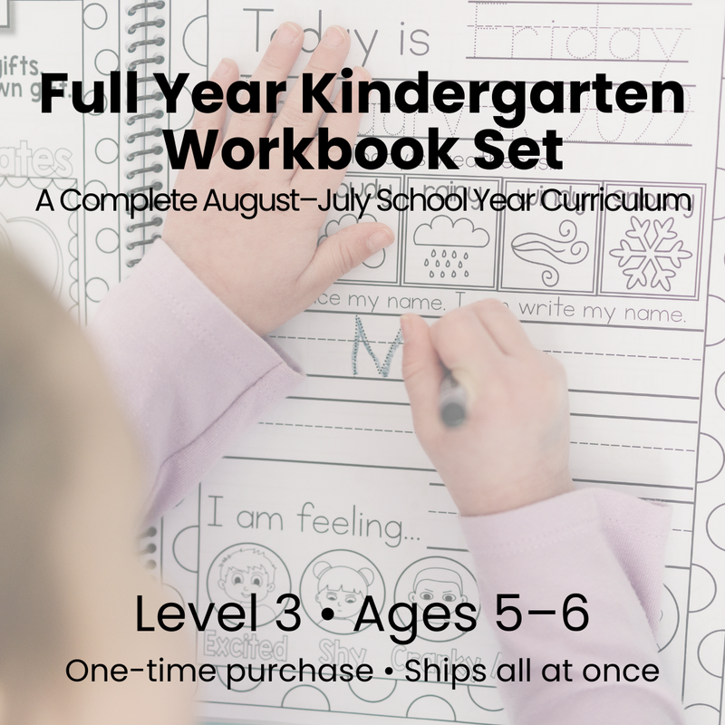 Full Year Kindergarten Workbooks (Ages 5-6)
