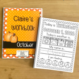 October Preschool Workbook (Ages 3–4)