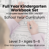 Full Year (Sep 2026-July 2027) Kindergarten Workbooks (Ages 5-6)