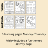 October Toddler Workbook (Ages 2-3)