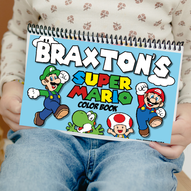 On The Go Mario Color Book