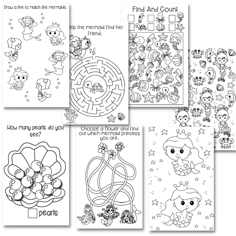 Activity Books- Mermaid