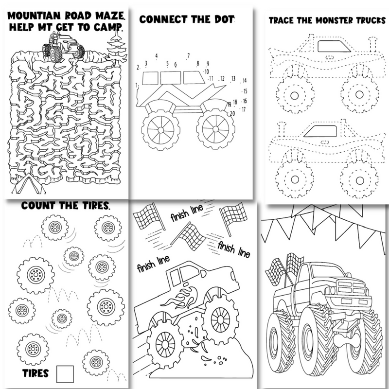 Activity Books- Monster Trucks