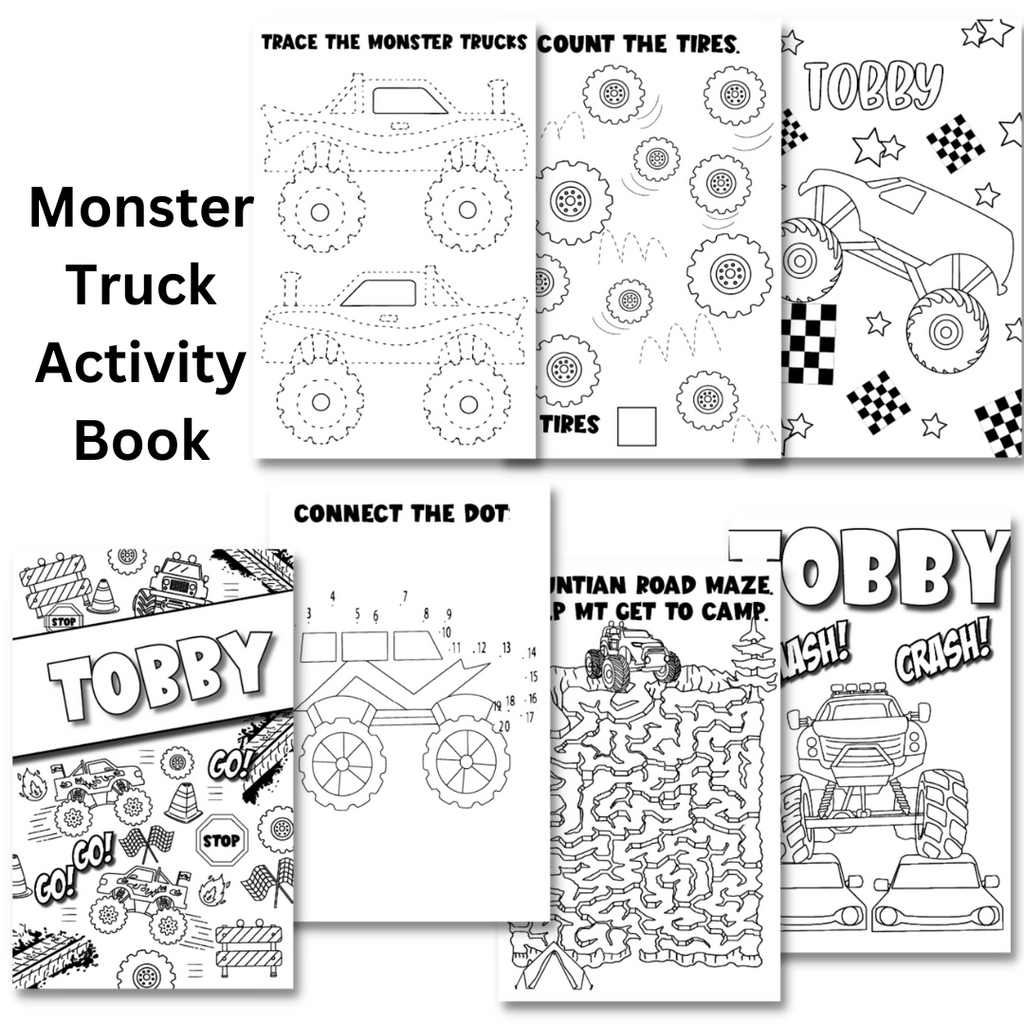 Personalized Activity Books- Monster Truck