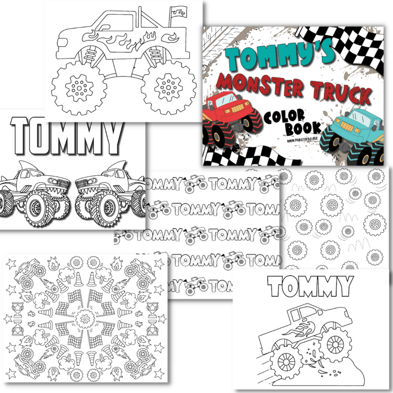 On The Go Monster Truck Color Book