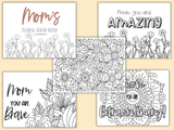 Large Personalized Floral Color Book