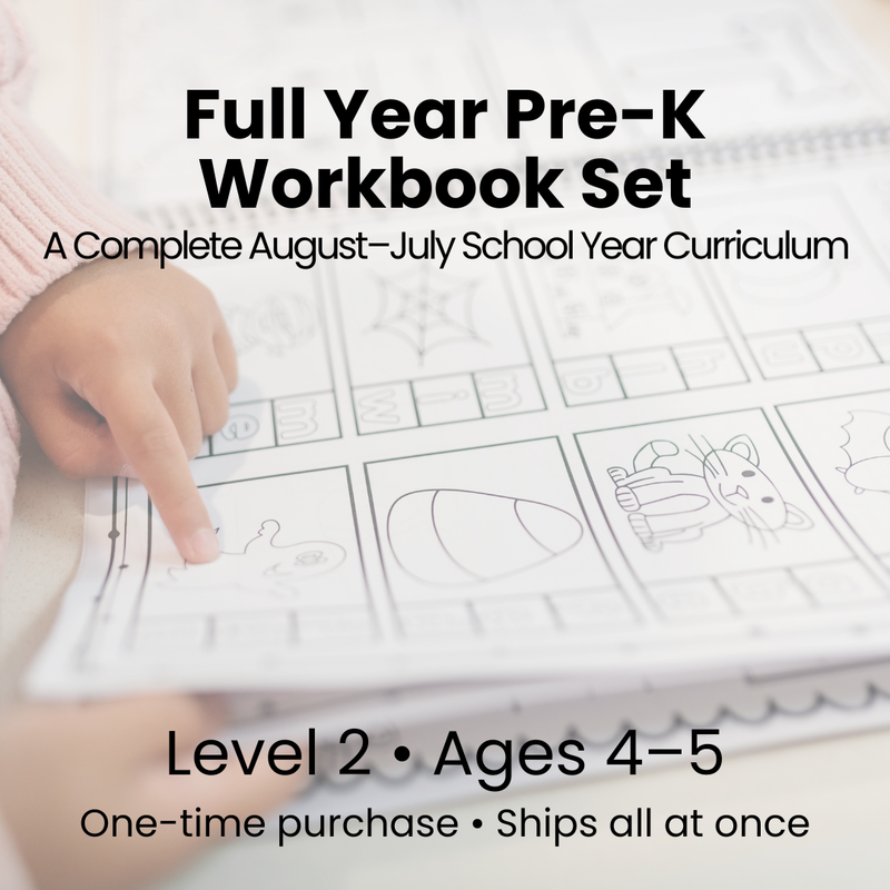 Full Year Pre-K Workbooks(Ages 4–5)