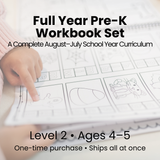 Full Year Pre-K Workbooks(Ages 4–5)
