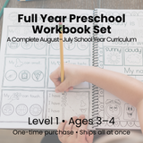 Full Year Preschool Workbooks(Ages 3–4)
