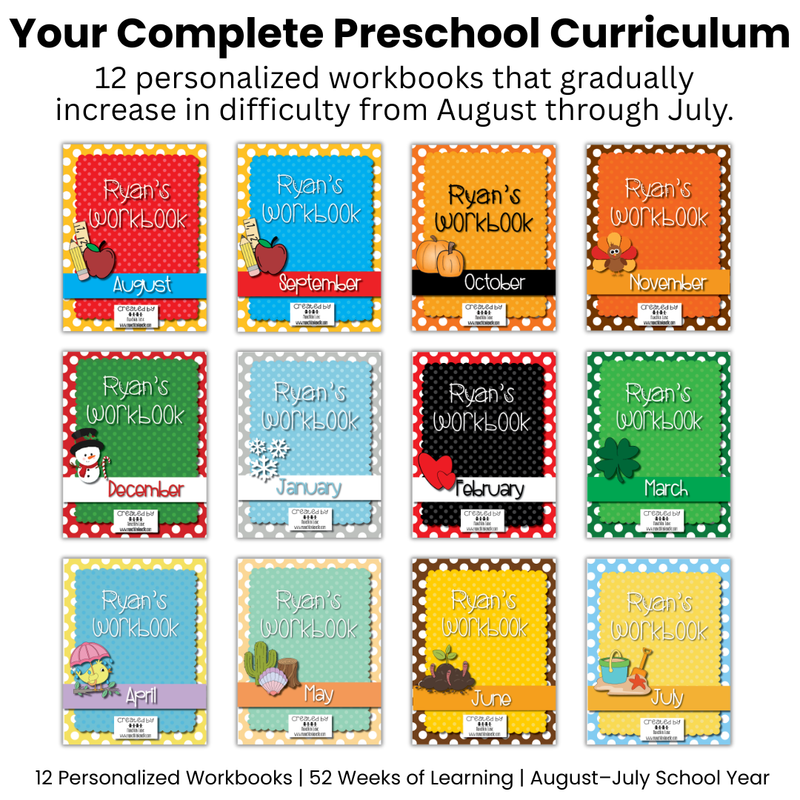 Full Year Preschool Workbooks(Ages 3–4)