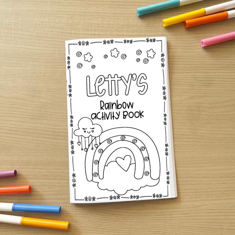 Personalized Activity Books- Rainbow