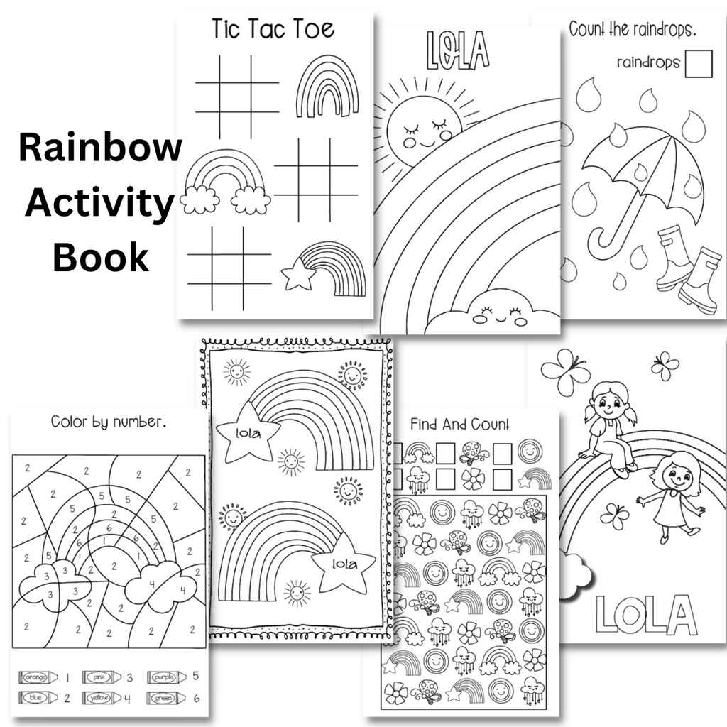 Personalized Activity Books- Rainbow