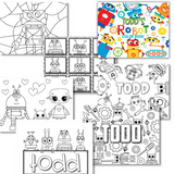 Large Personalized Robots Color Book