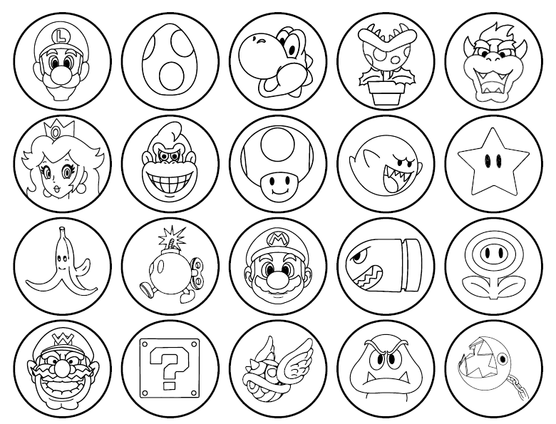 FREE Mario Color Page