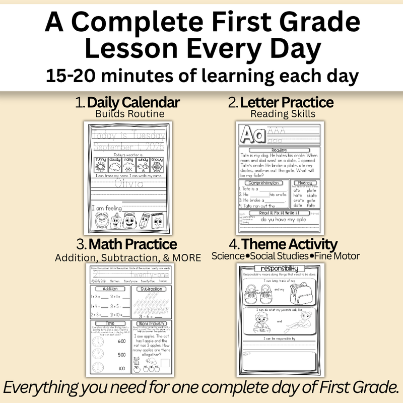 September First Grade Workbook (Ages 6-7)