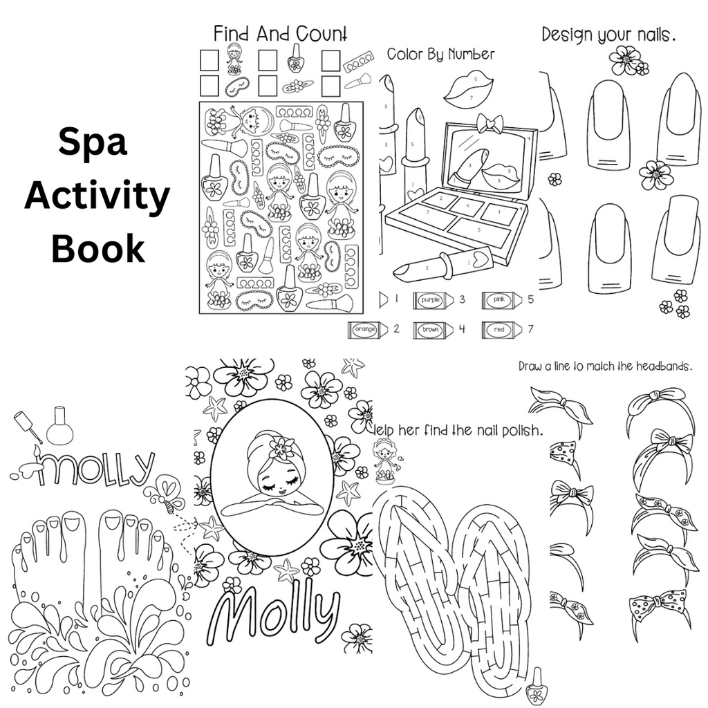 Personalized Activity Books- Spa Day