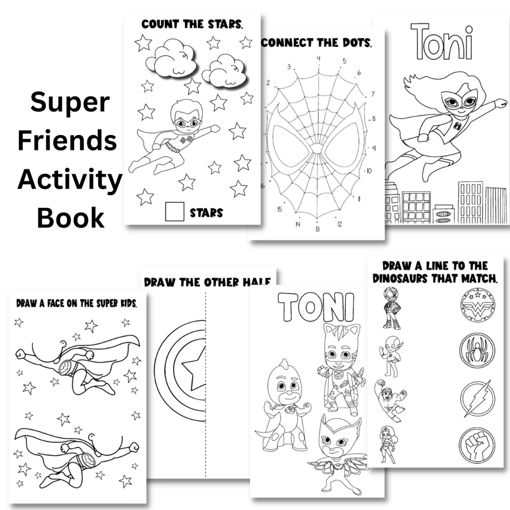 Personalized Activity Books- Super Friends