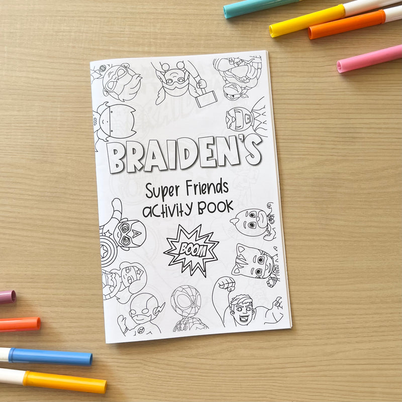 Personalized Activity Books- Super Friends