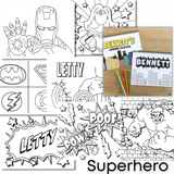 Large Personalized Superhero Color Book