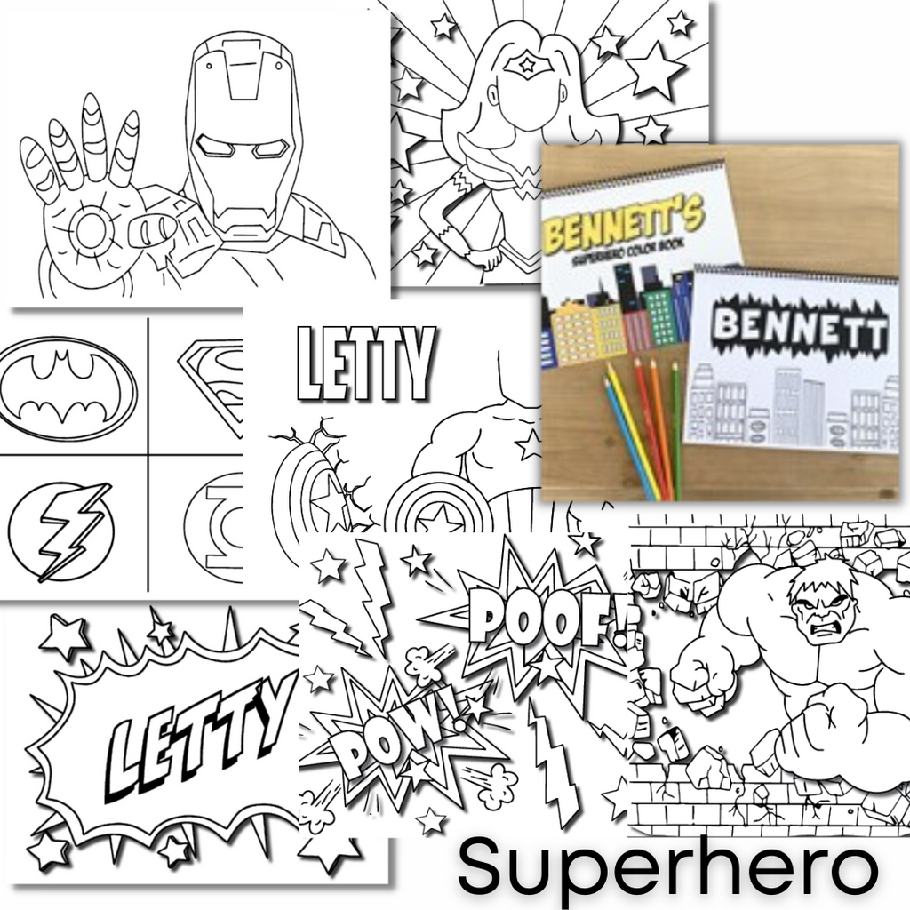 On The Go Superhero Color Book