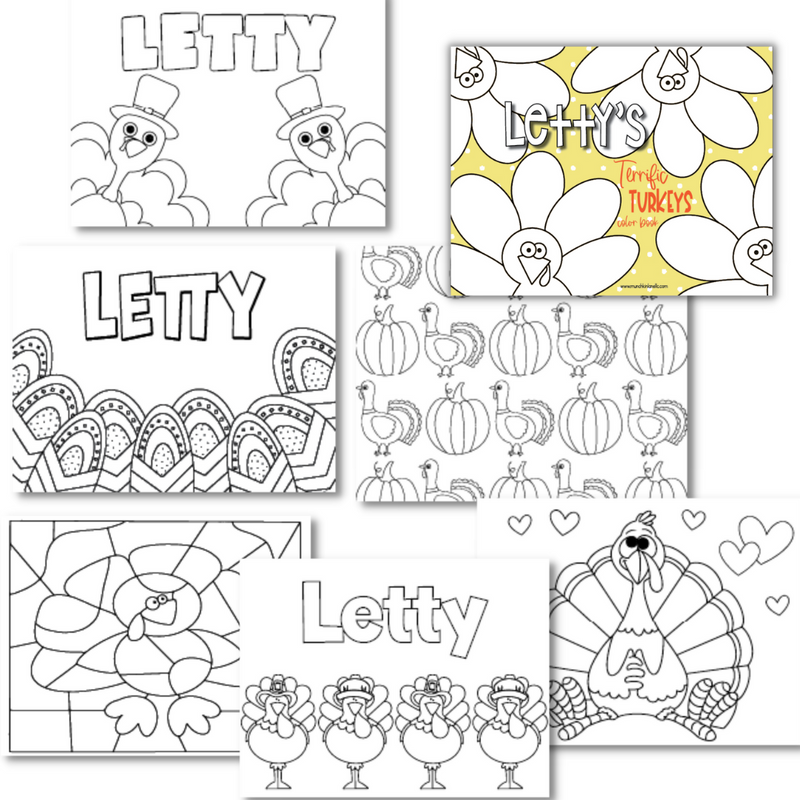 On The Go Terrific Turkeys  Color Book