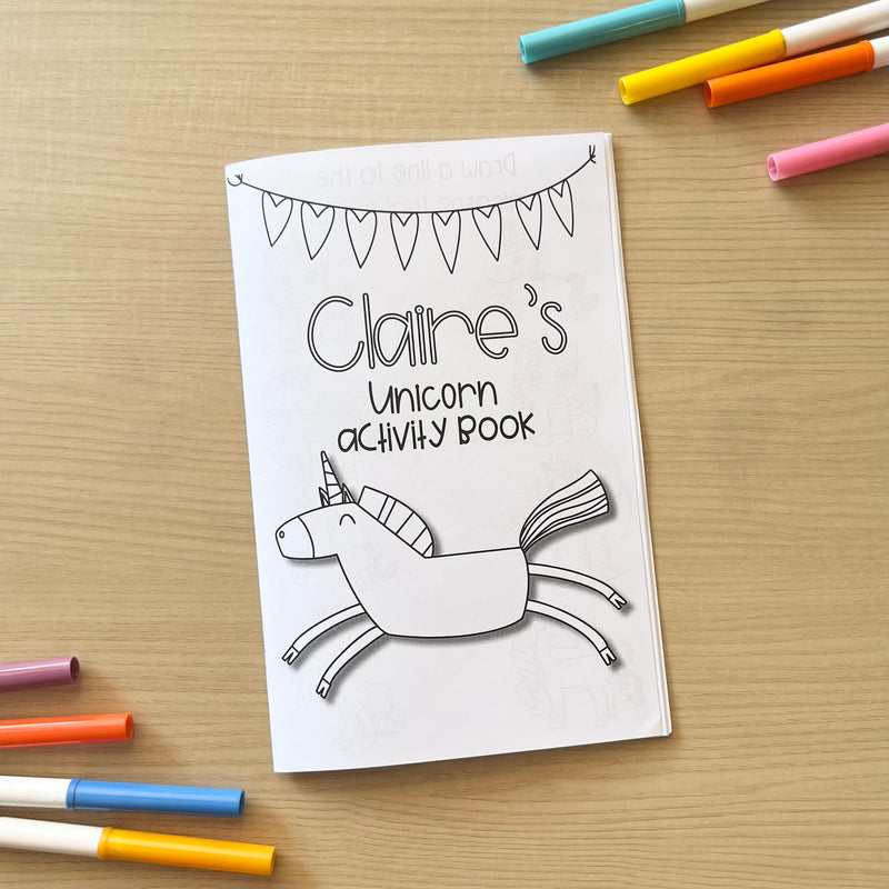 Personalized Activity Books- Unicorn